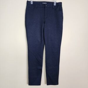 Karl Lagerfeld Navy Pants Women's Size 8 Houndstooth Pattern Stretchy